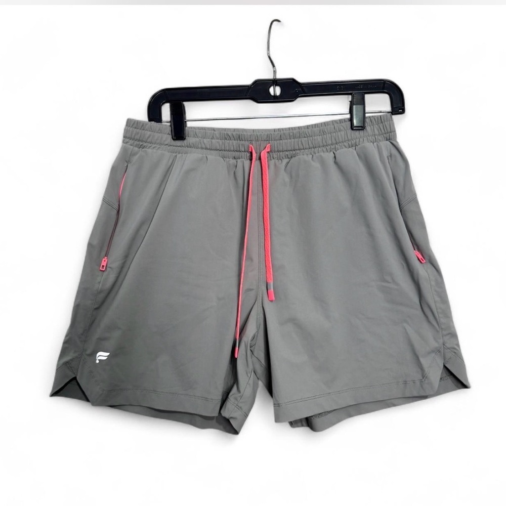 Fabletics Gray Athletic Run Training Shorts Sz M Sporty Athleisure Casual Gym
